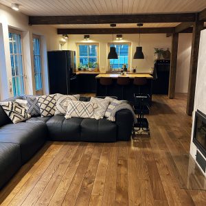 Laudparkett tamm, ühe-lipiline laudparkett, “Pähkli toonõli”