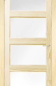 Siseuks mänd oksavaba 4-klaaspaneeliga, SUM-2