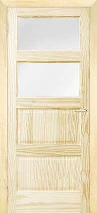 Siseuks mänd oksavaba, 4-paneeliga 2 klaasiga, SUM-4