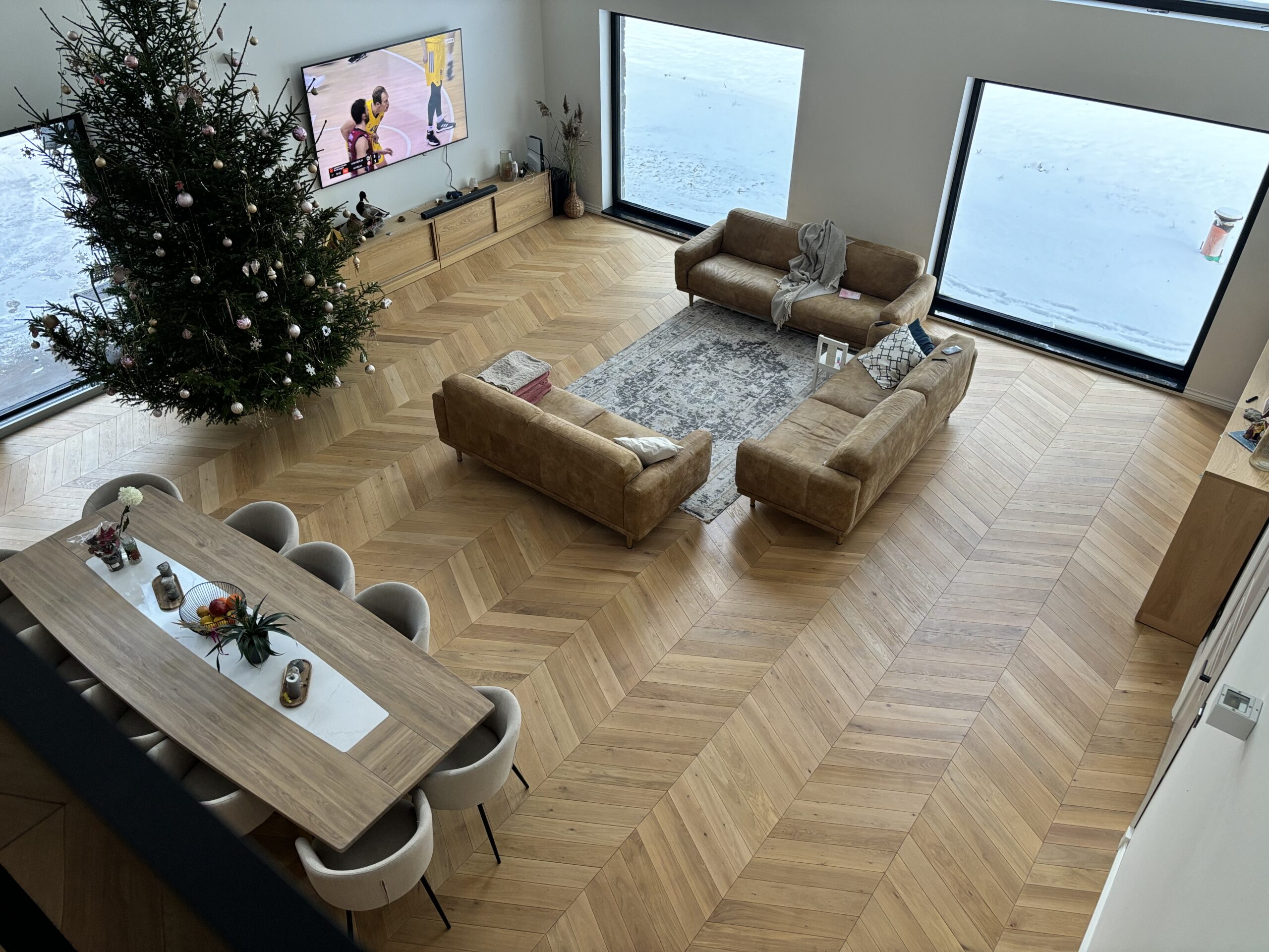 Laudparkett tamm, PRANTSUSE KALASABA, õlitatud või lakitud - Image 4