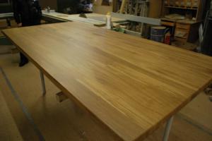 Glue-Laminated-wood Oak Dining-table Oiled Long-lamella